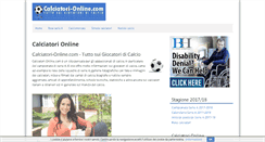 Desktop Screenshot of calciatori-online.com